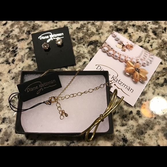 Diane Katzman Jewelry Cz Solitaire Necklace Earrings By Diane